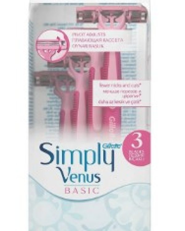 Gillette Venus Simply Basic 3 Bıçaklı 4lü Poşet