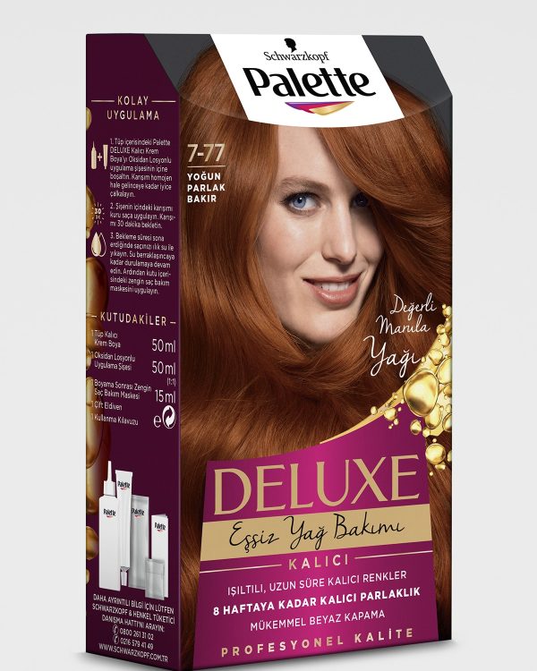 Palette Deluxe 7-77 Yoğun Parlak Bakır Saç Boyası
