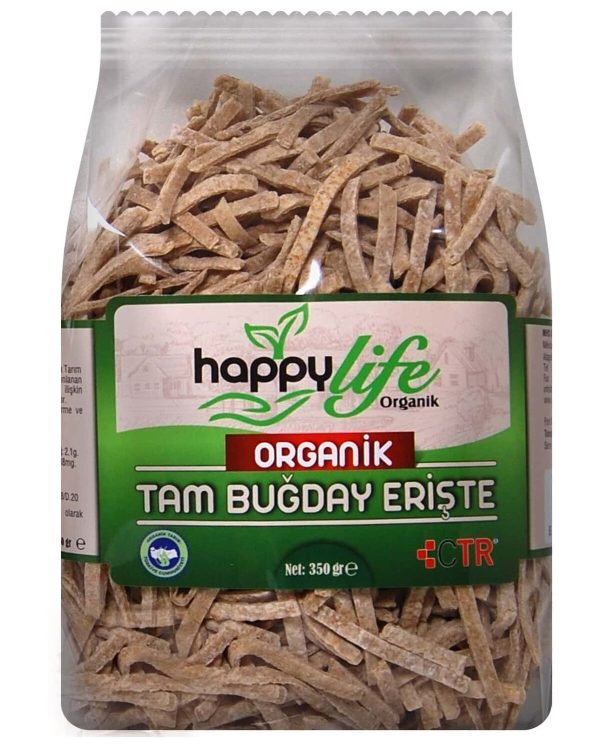 Happylife Organik Tam Buğday Erişte 350gr