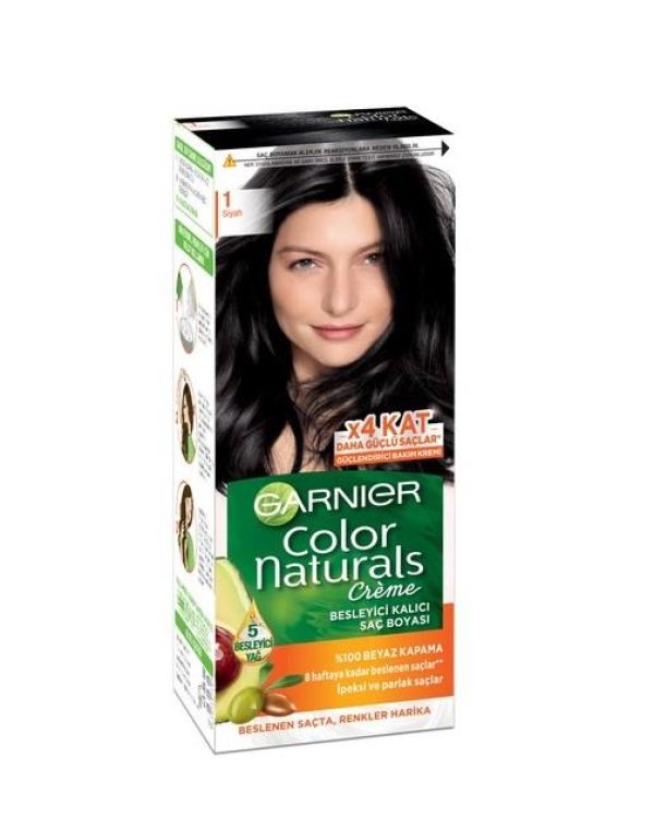 Garnier Color Naturals Saç Boyası 1 Siyah Yeni