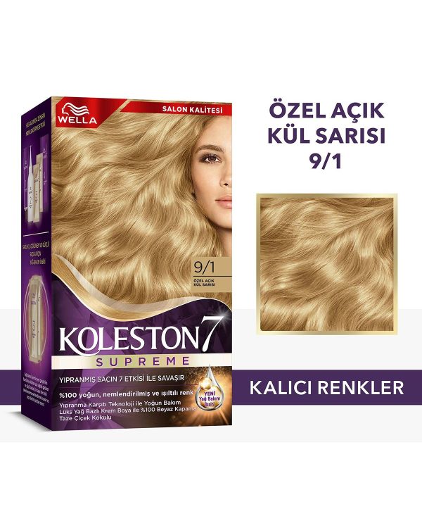 Koleston Supreme Saç Boyası 9.1 Özel Açık Kül Sarısı